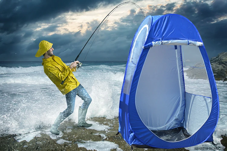 Cheap Goat Tents Winter Fishing UV protection Pop Up Tent Single Person Automatic Rain Shading Camping Equipment Outdoor Portable with 2Windows   
